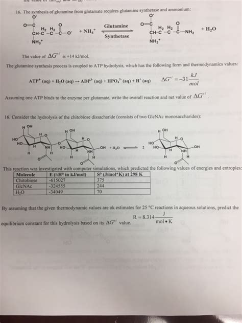 Solved The synthesis of glutamine from glutamate requires | Chegg.com