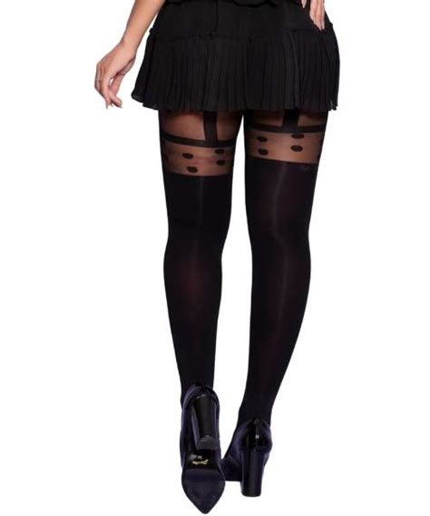 Meia Calça Preta Suave Fio 40 Inferior E Fio 20 Superior Imagination Sex Shop