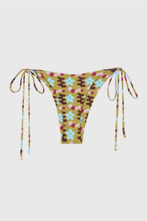 Reiner Bas de bikini vert à fleurs