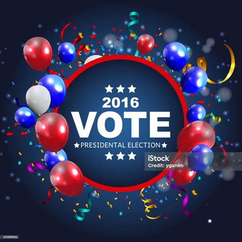 Presidential Election Vote 2016 In Usa Background Can Be Used Stock