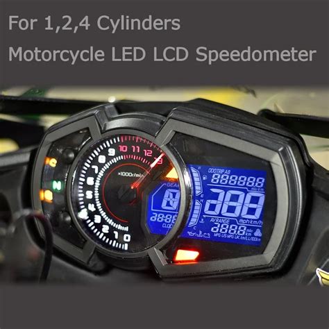 Diy Universal Cylinder Lcd Motorcycle Racing Street Bike