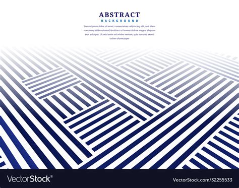 Abstract Blue Striped Line Pattern On White Vector Image