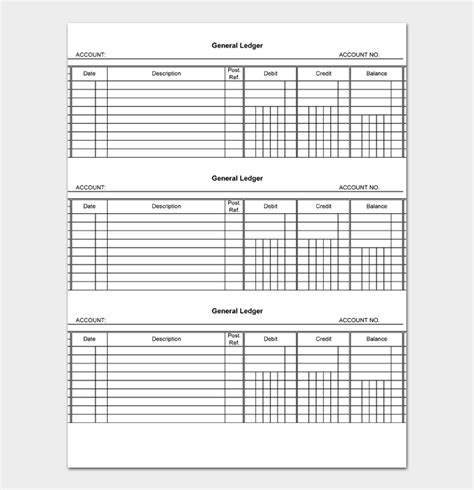 20 Free General Ledger Templates Word Excel Docformats