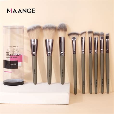 Jual MAANGE 9Pcs Kuas Make Up Brush Ukuran Mini Powder Blush On