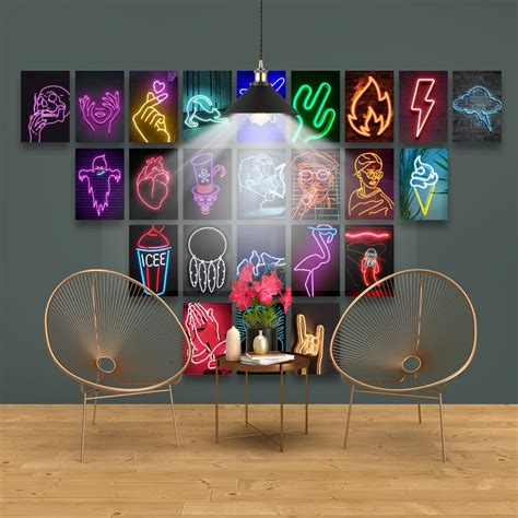 Jual 32pcs Poster Dinding Kamar Neon Aesthetic Vintage Ukuran A6 A5 A4 Aesthetic Wall Collage