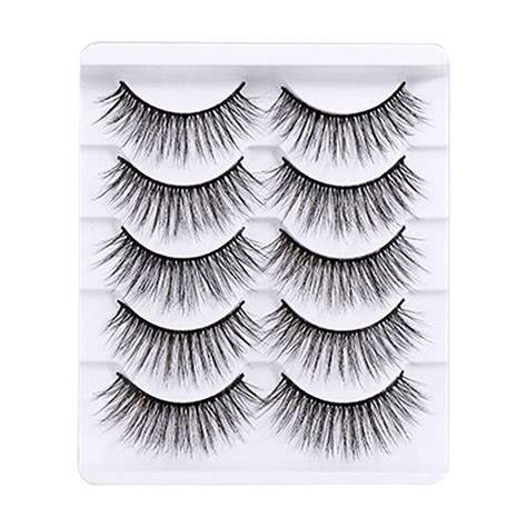 Yhaiogs Colorful Lashes 5pair 3d False Lashes Fluffy Strip Eyelashes Long Natural Party