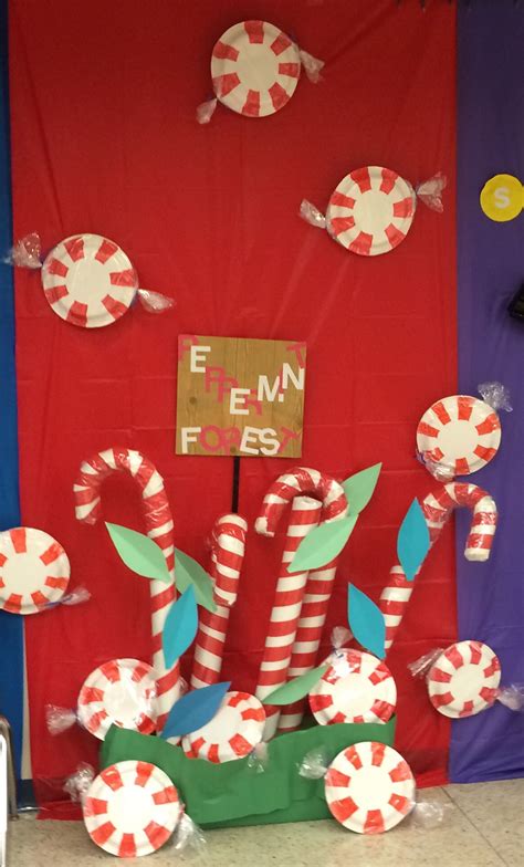 Candy Cane Forest Door Decorations Classroom Christmas Fun Christmas