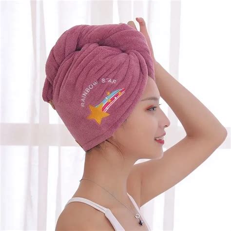 Girls Hair Drying Hat Quick Dry Hair Towel Cap Hat Women Bath Hat