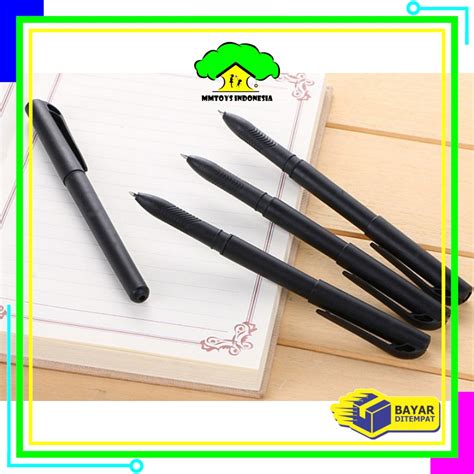 Jual MI A45 Pulpen Hitam 0 7mm Motif Polos Tinta Hitam Simple Ballpoint