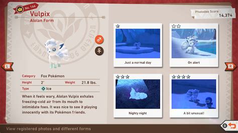 Vulpix Photodex New Pokémon Snap Wiki Grindosaur