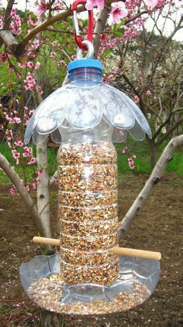 A Bird Feeder Hanging From A Tree Filled With Birdseed