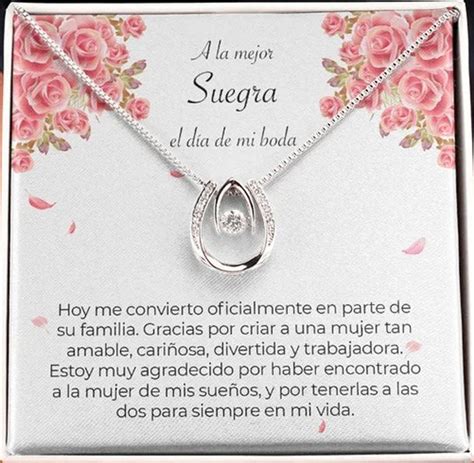 A La Mejor Suegra Mam De La Novia Suegra Gift On My Wedding Day Regalo