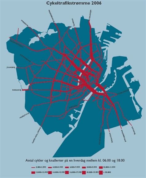 The Life-Sized City Blog: Daily Bike Traffic Volume in Copenhagen