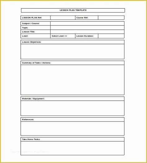 Free Lesson Plan Templates Of Blank Lesson Plan Template 15 Free Pdf