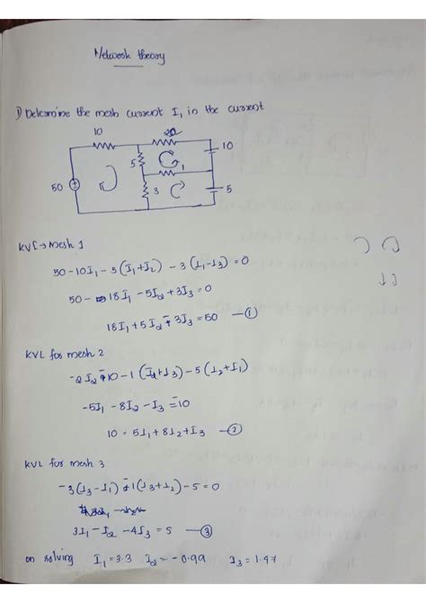 Solution Network Theory Mesh And Nodal Analysis Basics Studypool