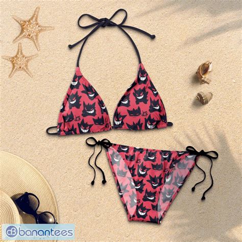 Red Gengar String Bikini Swimwear Gift Fans Banantees