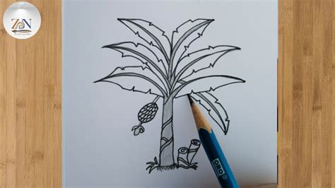 How To Draw Banana Tree Banana Tree Easy Drawing Tutorial Easy Banana Tree Drawing For