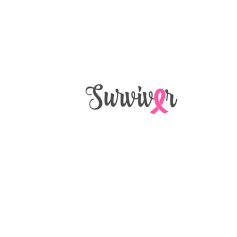 Survivor Cancer Awareness Ribbon Free Svg File Svg Heart