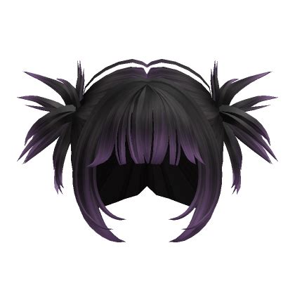 Messy Y2K Punk Pigtails Black Purple S Code Price RblxTrade