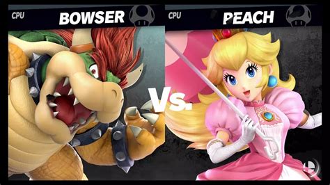 Bowser Vs Peach Super Smash Bros Ultimate Smash Mode Gameplay Youtube