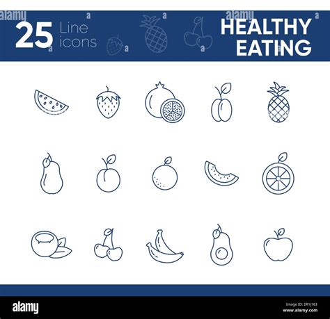 Healthy Eating Icons Stock Vector Image Art Alamy