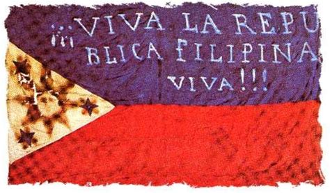 A Filipino Flag That Reads Viva La Republica Filipina This Shows How