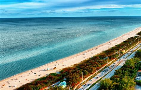 Premium Photo Aerial View Of Miami Beach And Ocean Usa A Stunning