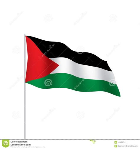 Bandeira De Palestina Ilustração Ilustração Stock Ilustração de