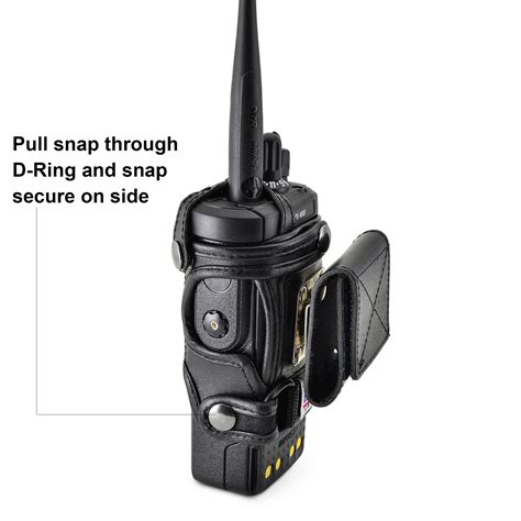 Motorola Apx 4000 Dual Knob Heavy Duty Carry Holder Leather Case Metal