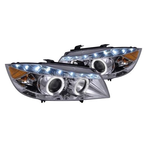 Spec D 2LHP E9005 8 TM Chrome Halo Projector Headlights With R8