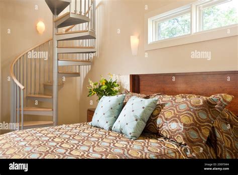Bed And Staircase Stock Photo Alamy