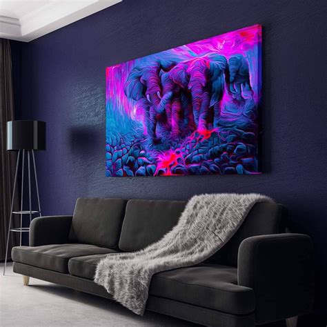 Psychedelic Elephants Canvas Set – Illest View