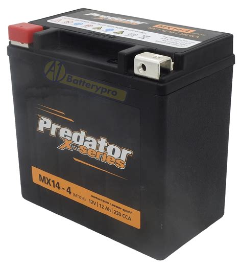 Mx Mx Volt Cca Ah Predator X Series Agm Battery Lhp