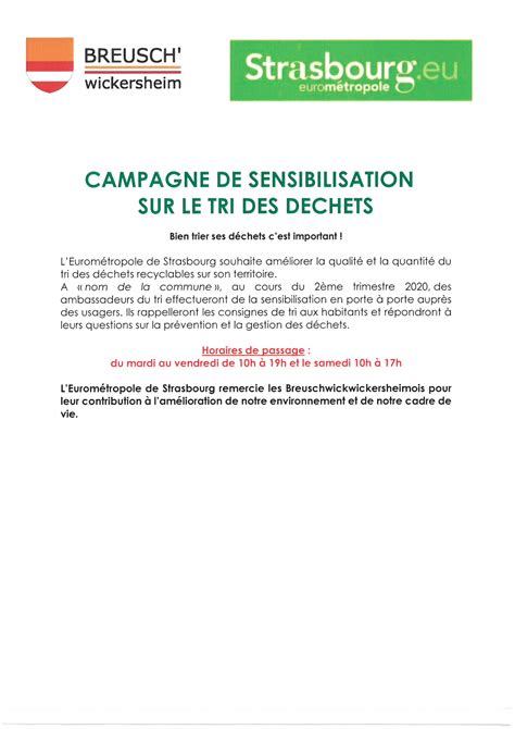 AFFICHE TRI Mairie De Breuschwickersheim Site Officiel De La Commune