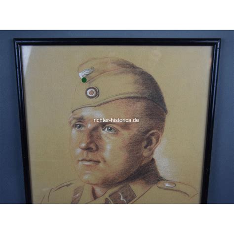 Luftwaffe Portrait Zeichnung Eines Gefreiten In Afrika