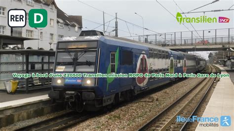 Rer D Voyage à Bord Dune Z20500 Transilien Mission Ropo De Paris