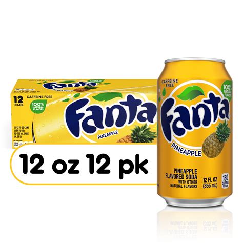 Fanta Pineapple Soda Fruit Flavored Soft Drink Fl Oz Pack