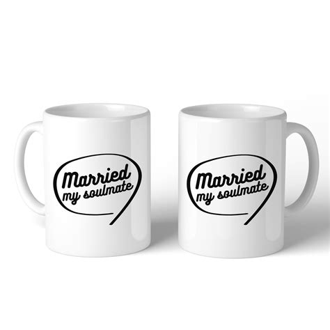 Married My Soulmate Matching Couple White Mugs Couples Coffee Mugs