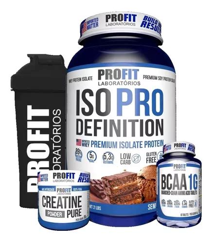 Kit Whey Iso Pro G Bcaa G Creatina Shaker Profit Frete Gr Tis