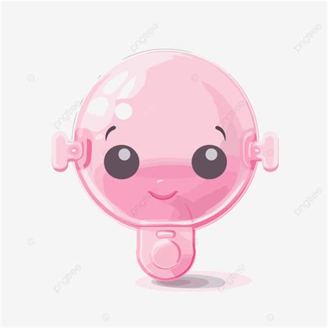 Pink Pacifier Vector Sticker Clipart Cute Image Of A Pink Child S Face