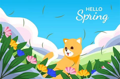 Fondo Floral Plano Para La Primavera Vector Gratis