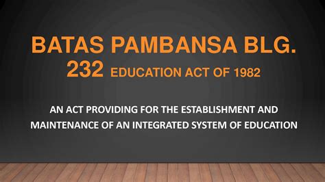 SOLUTION Batas Pambansa Blg 232 Studypool