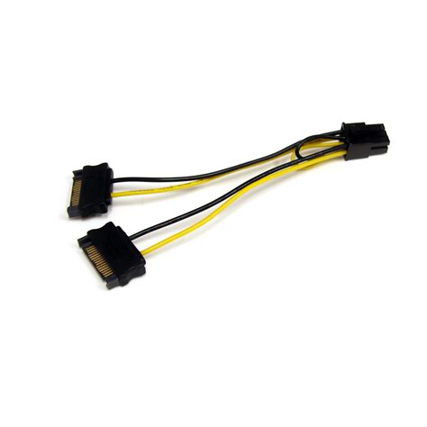 SATA To 6 Pin PCIe Power Cable Adapter Computer Power Cables Internal