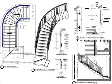 Barandal Tubular Y Vidrio En DWG 25 81 KB Librería CAD