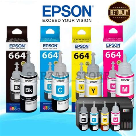 Jual Set Tinta Epson Original Black Colour Warna For Ink