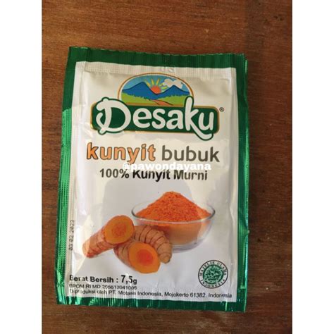 Jual Kunyit Bubuk Desaku Desaku Kunyit Bubuk 75gram Shopee Indonesia