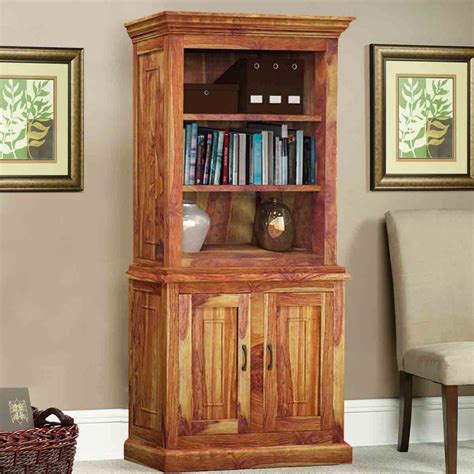 Idaho Modern Solid Wood 3 Open Shelf Bookcase Hutch Rustic Living