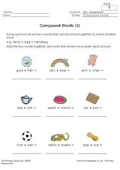 Compound Words 2 By Othmone Chihab TPT