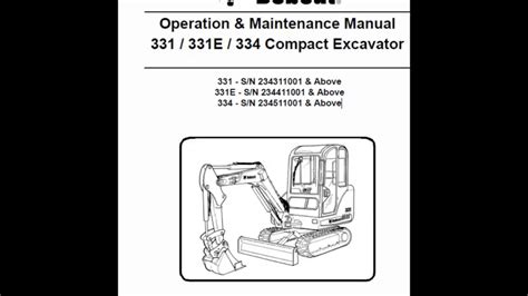 Bobcat 331 Excavator Parts Diagram Bobcat 331 Parts Diagram