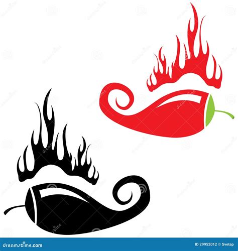 Red Hot Chili Peppers On White Background Vector Illustration Stock Photography Image